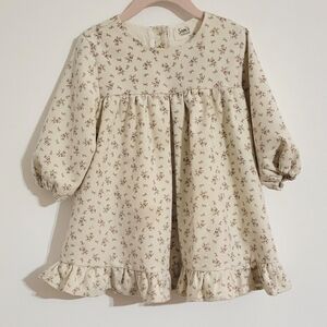 Floral Cream Kids Dress